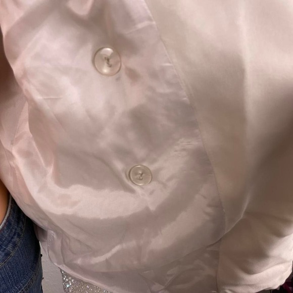 Rickie Freeman Vintage 80s Saks Fifth Avenue Fully Beaded White Sparkly Blazer - Picture 6 of 8